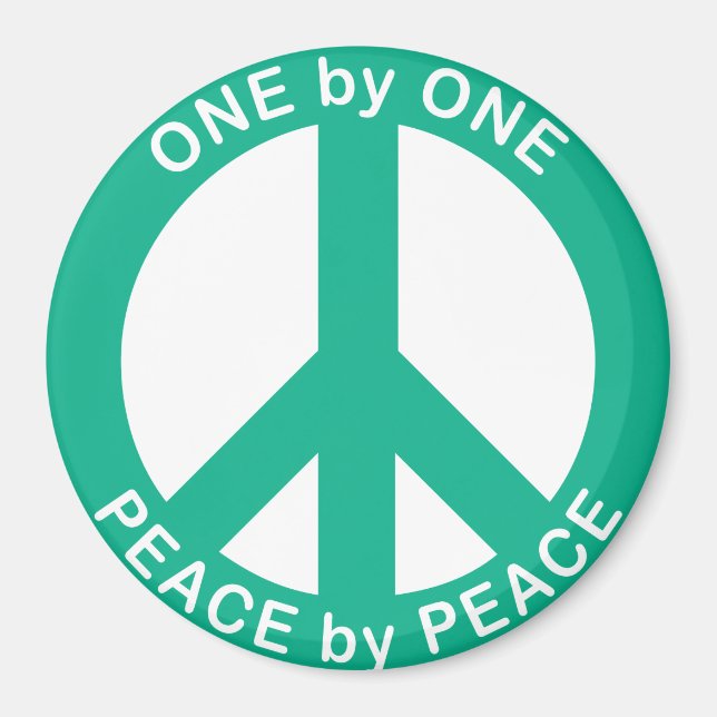 Un par un aimant rond Peace by Peace 3 pouces (Devant)