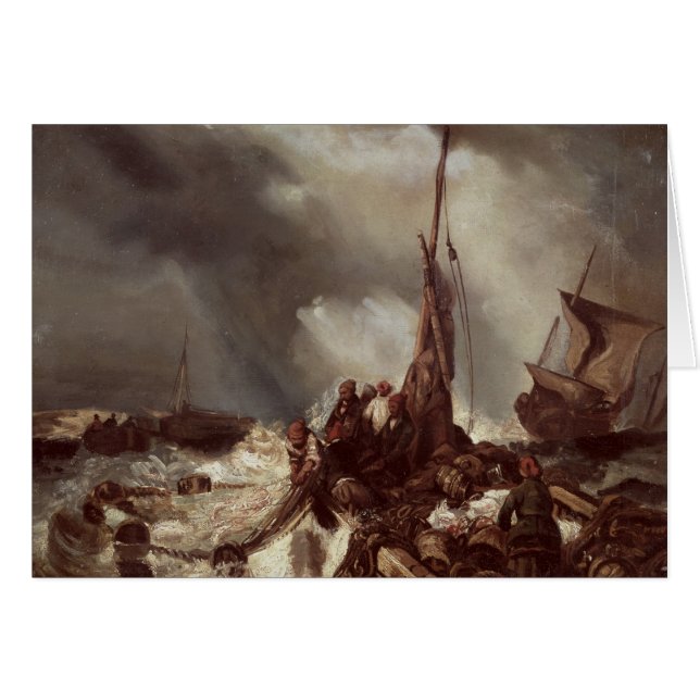 Un pêcheur tirant dans un filet, 1868 (Devant horizontal)