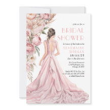 Un Peonies Roses Dreamdal Shower Invitation