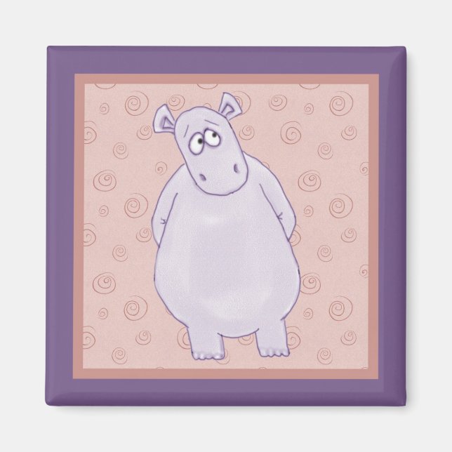Un petit aimant hippo coupable (Devant)