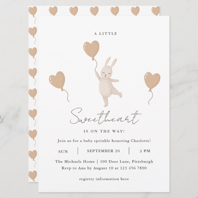 Un petit amour est en route Baby Sprinkle (Devant / Derrière)