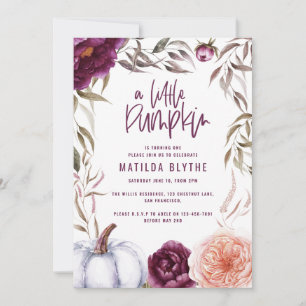 Un petit anniversaire d'automne fleuri violet citr