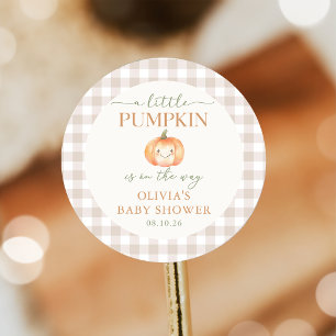 Un petit autocollant de Baby Shower d'automne pour