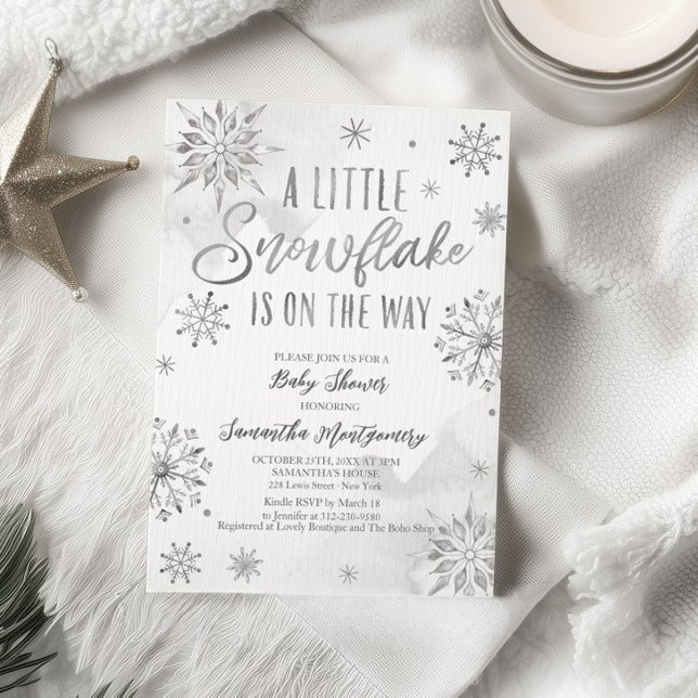 Un petit Baby shower à neige Invitation budgétaire (Créateur téléchargé)
