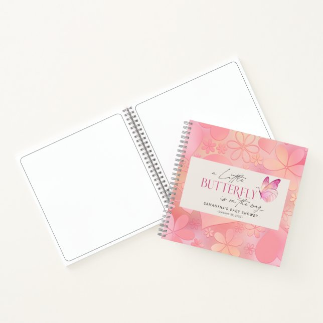 Un petit Baby shower à papillon livre d'hôte (Intérieur)