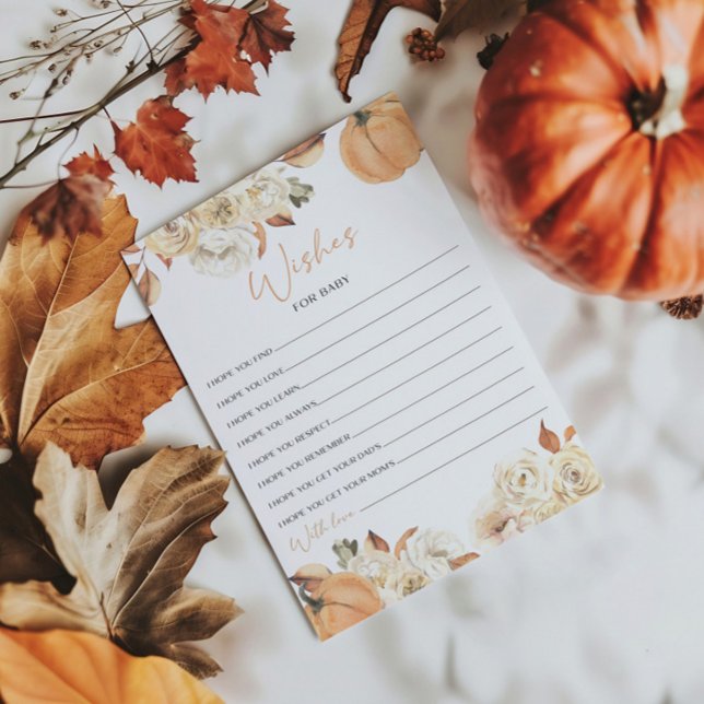 Un Petit Baby shower Citrouille Pour La Carte Bébé (Créateur téléchargé)