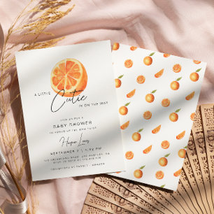 Un petit Baby shower Cutie Oranges Invitation