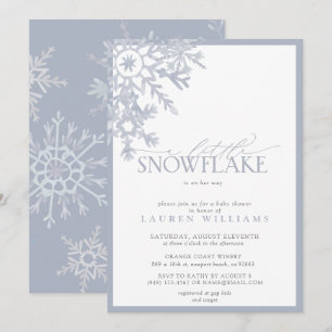 Un petit Baby shower d'aquarelle bleu Snowflake