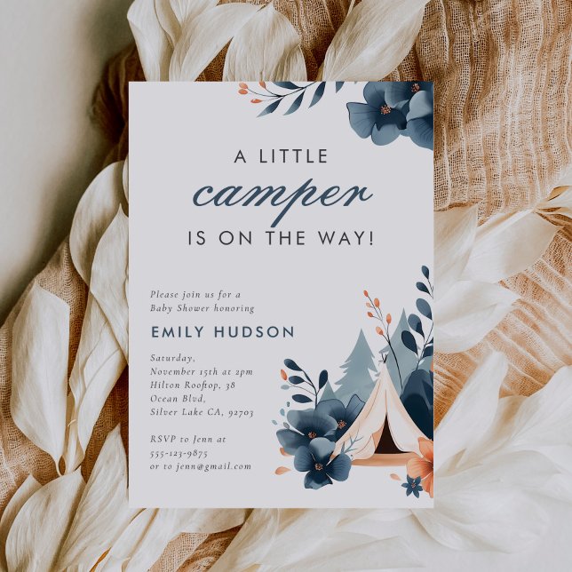 Un Petit Baby shower De Camper Forest Invitation (Créateur téléchargé)