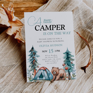 Un Petit Baby shower De Camper Forest Invitation