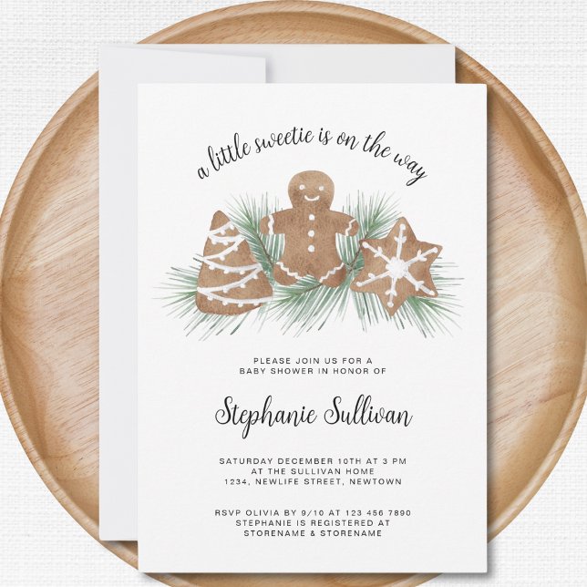 Un petit Baby shower de Noël doux Invitation (Créateur téléchargé)