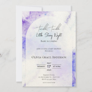 Un Petit Baby shower Nocturne Starry Invitation