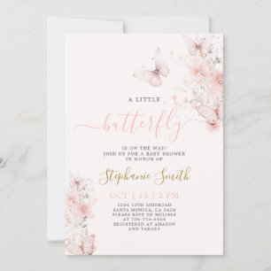 Un petit Baby shower papillon Invitation fille