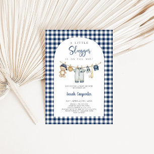 Un Petit Baby shower Slugger Invitation Garçon