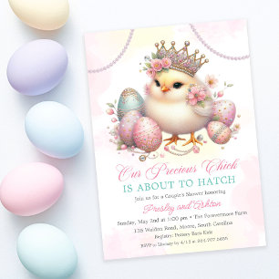Un Petit Bébé Poulets Baby shower Invitation