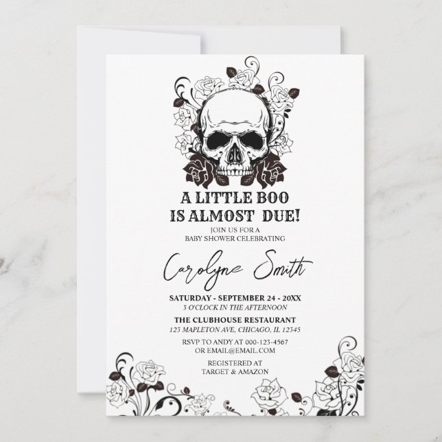 Un petit Boo Halloween Baby shower Invitation (Devant)