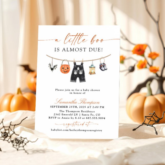 Un petit Boo Halloween Baby shower Invitation (Créateur téléchargé)