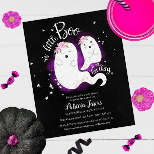 Un petit budget Boo Invitation Baby shower fille