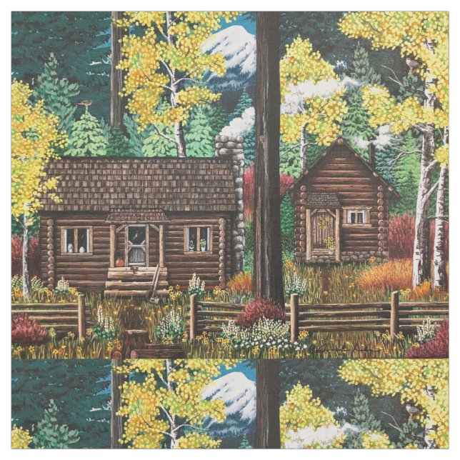 Un petit Cabine dans le tissu des bois (Échantillon)