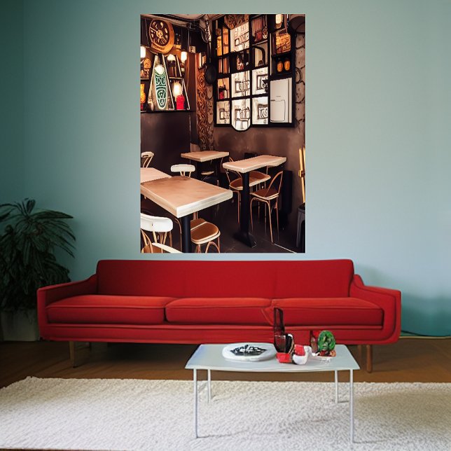 Un petit café | AI Art Poster (Créateur téléchargé)