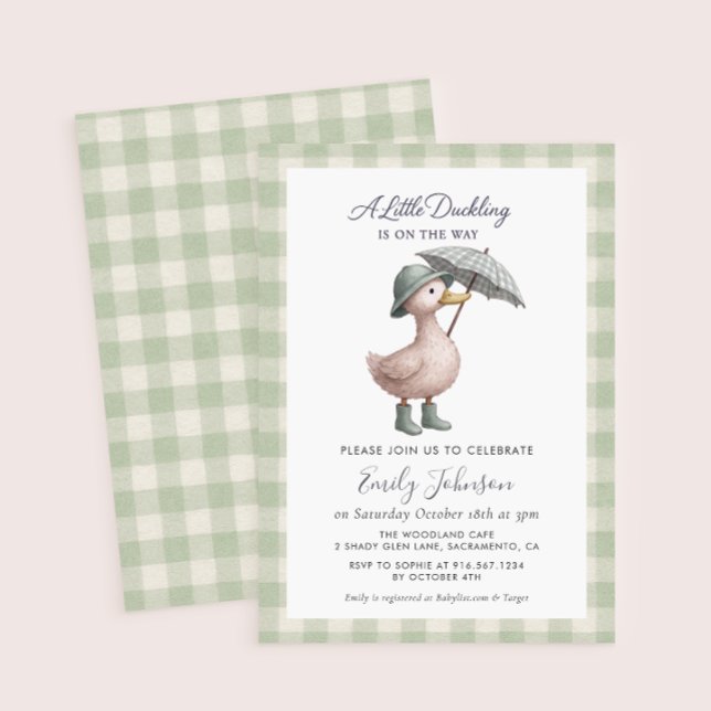 Un Petit Canard Cute Baby shower Canard Invitation (Créateur téléchargé)