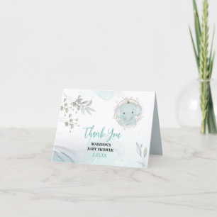 Un petit Carte de remerciements Baby shower élépha