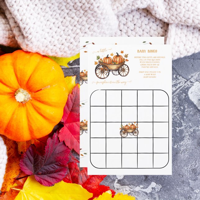 Un Petit Citrouille Automne Baby Showe Bingo Jeu (Créateur téléchargé)
