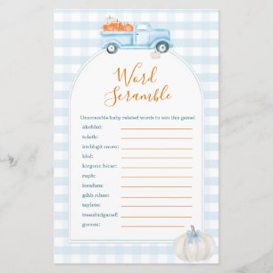 Un Petit Citrouille Bleu Truck Word Scramble Jeu
