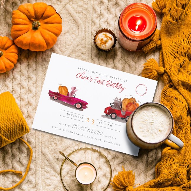 Un Petit Citrouille Fait Une Invitation D'Annivers (Créateur téléchargé)