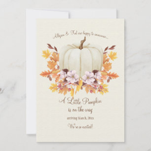 Un Petit Citrouille Sur Le Chemin Faire-part Gross