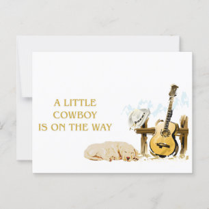 Un petit cowboy est sur le chemin Carte postale