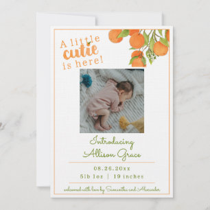 Un Petit Cutie Est Ici Faire-part de naissance