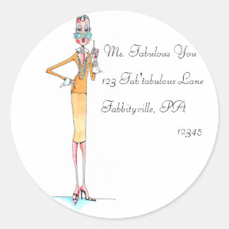 Un petit étiquette de adresse Fabu