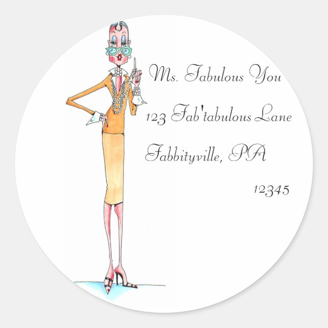 Un petit étiquette de adresse Fabu (Devant)