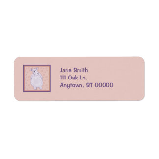 Un petit Étiquette de adresse hippo coupable