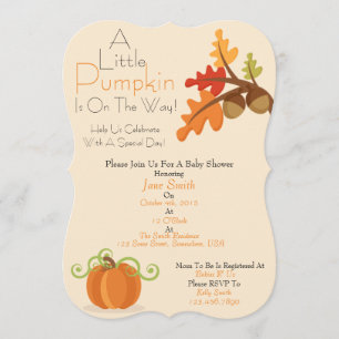Un petit Invitation Baby shower Citrouille