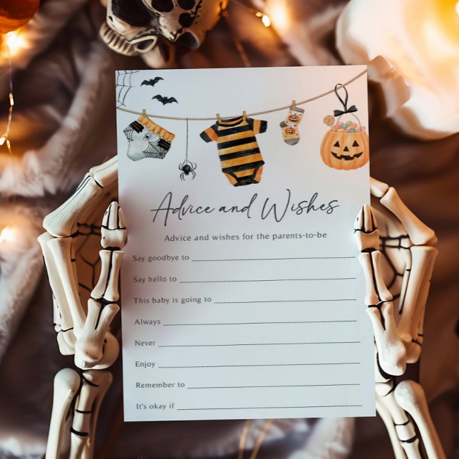 Un petit jeu de conseils et de vœux pour la corde  (Little Boo Ghost Baby Shower Advice and Wishes Game)