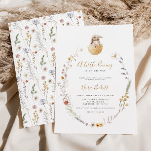 Un petit lapin Baby shower de Pâques Invitation