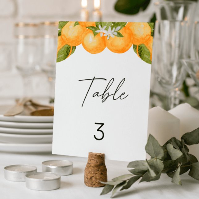 Un petit numéro de table oranges pour Baby Shower  (Créateur téléchargé)