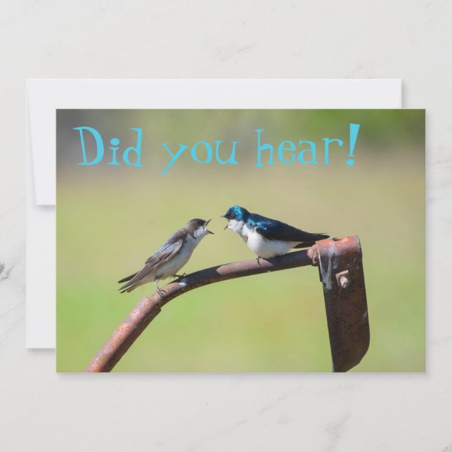 Un petit oiseau m'a dit  - invitation personnalisa (Devant)