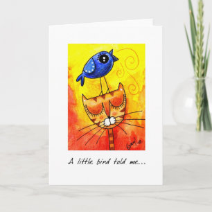 Un petit oiseau m'a indiqué - la carte de voeux 2