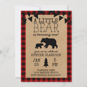 Un Petit Ours Invitation Anniversaire