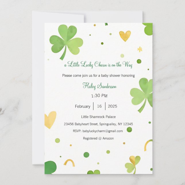 Un petit porte-bonheur arrive Invitation (Devant)
