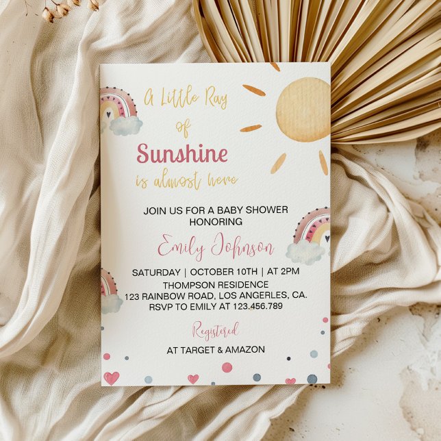 Un Petit Rayon De Baby shower Soleil Invitation (Créateur téléchargé)