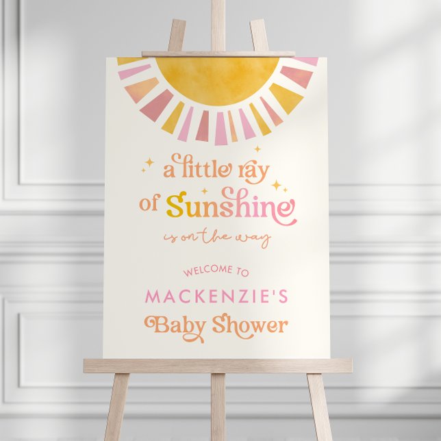 Un petit rayon de soleil Baby shower Affiche de bi (Créateur téléchargé)