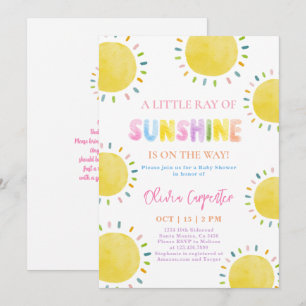 Un petit rayon de soleil Baby shower Invitation