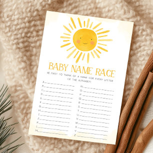 Un Petit Rayon de Soleil Jeu de Course de Noms de