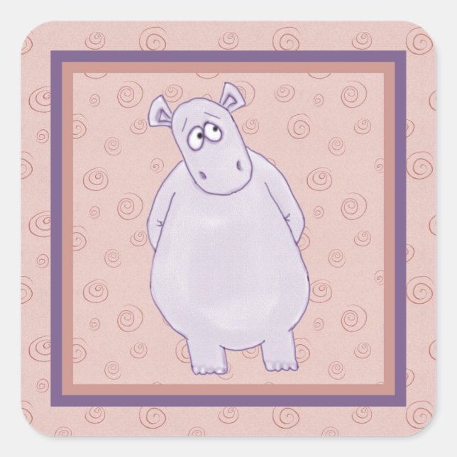 Un Petit Stickers Hippo Coupable (Devant)