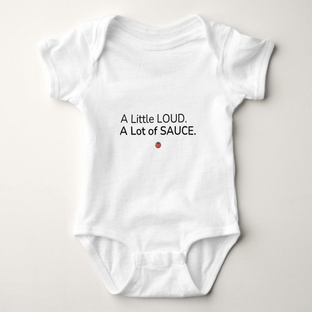 Un peu bruyant. Beaucoup de sauce. Body bébé drôle (Devant)
