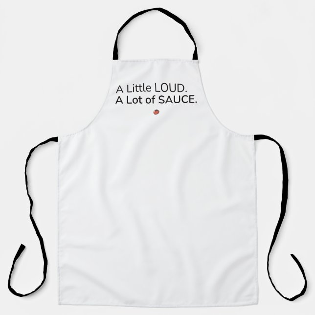 Un peu bruyant. Beaucoup de sauce. Tablier (Recto)